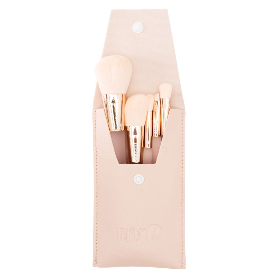 Kit de Brochas de Maquillaje Efecto Cristal (5 piezas)
