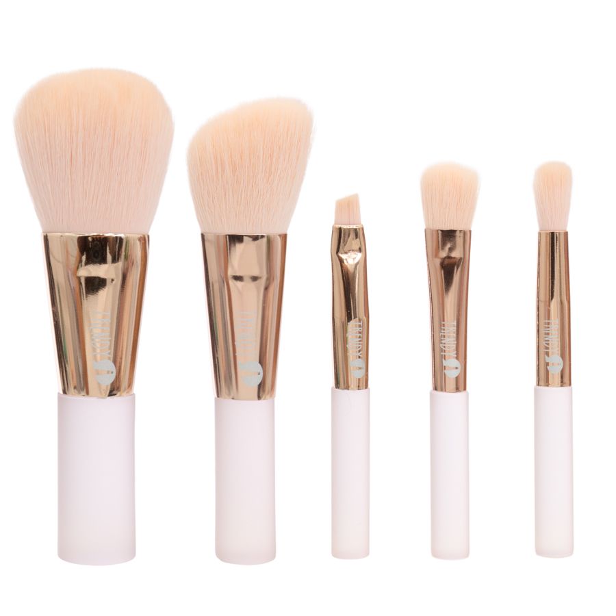 Kit de Brochas de Maquillaje Efecto Cristal (5 piezas)