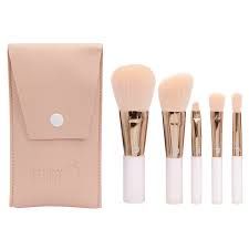 Kit de Brochas de Maquillaje Efecto Cristal (5 piezas)